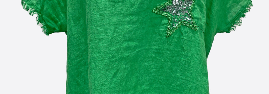 Star Pocket Tee Green La Strada