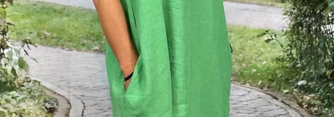 Bold Colour Dress Green La Strada