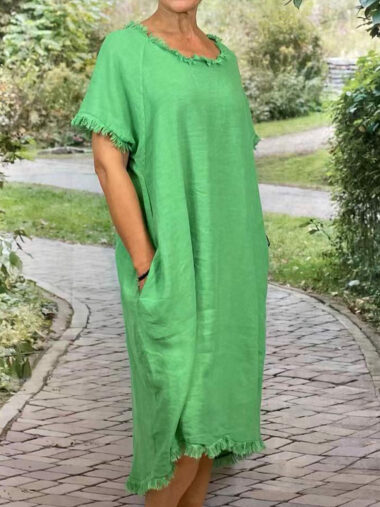 Bold Colour Dress Green La Strada