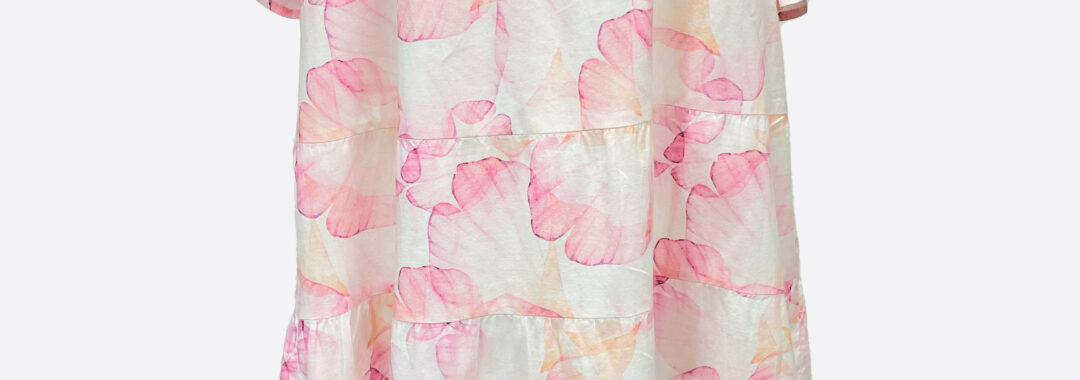 Print Tier Dress Rose Pink Worthier