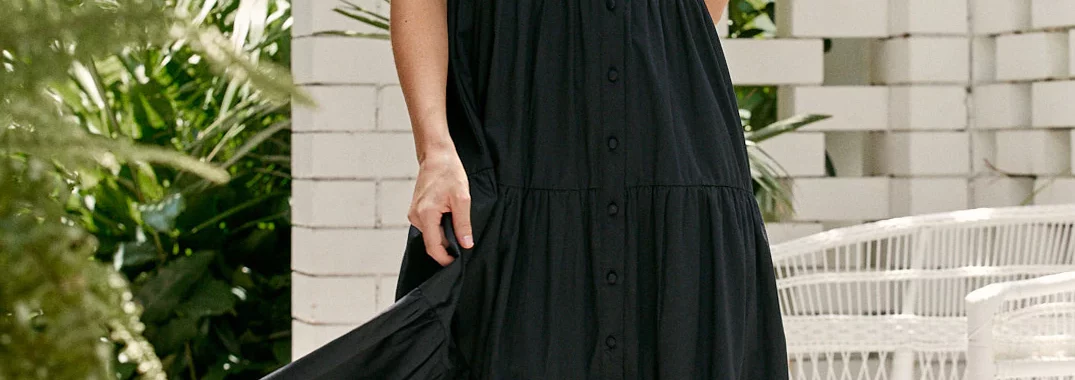 Molly Poplin Dress Black Adorne