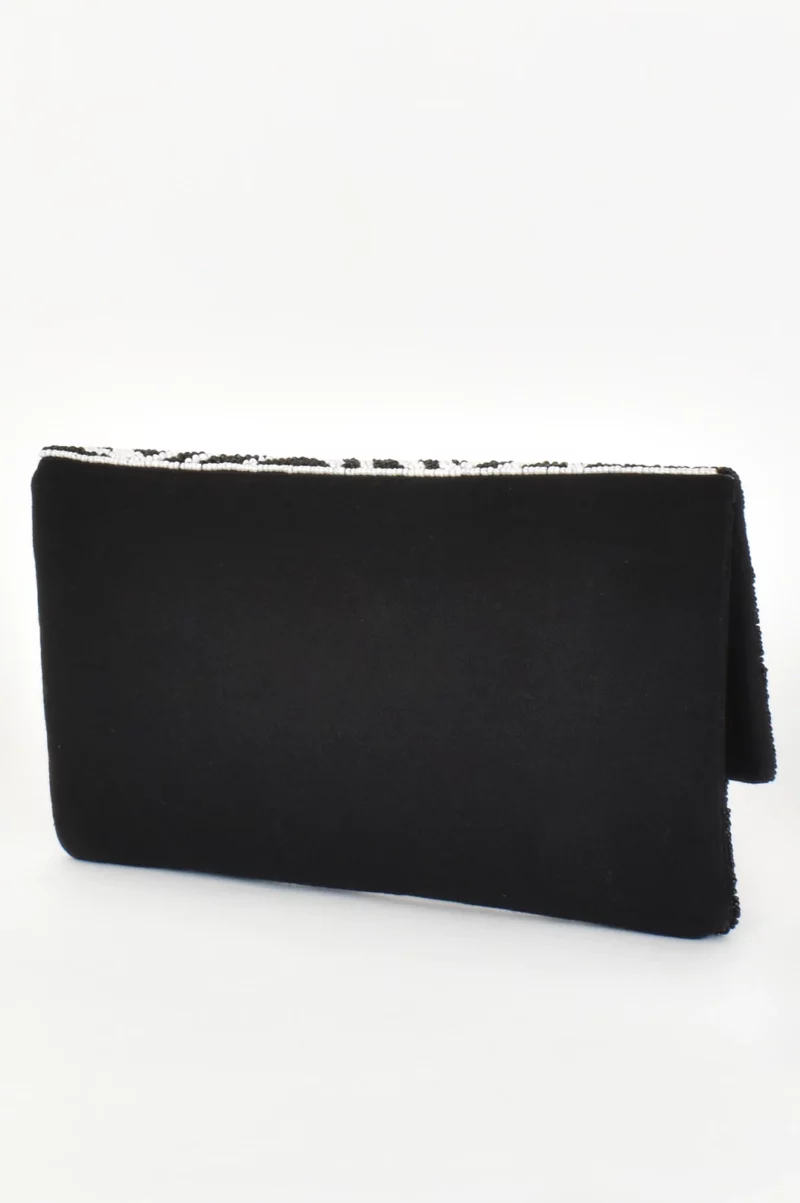 Sequin Zebra Clutch - Black - Adorne - Florence Store