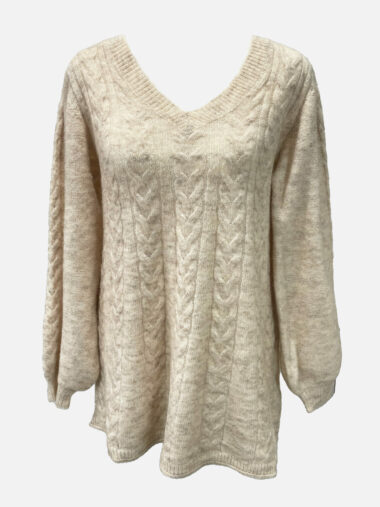 Soft Cable Knit Beige Worthier