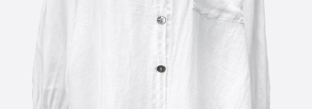 Linen Button Shirt White La Strada