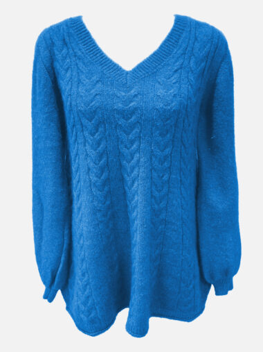 Soft Cable Knit Blue Worthier