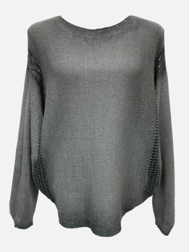 Slouch Metallic Knit Grey La Strada
