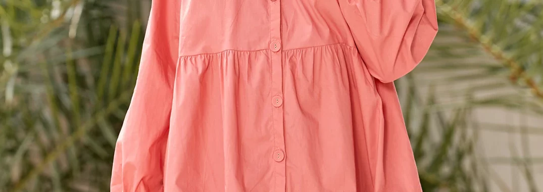 Katy LS Cotton Dress Rose Pink Adorne