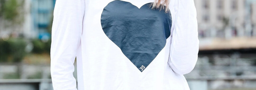 Ink Heart LS Tee White 3rd Story Clothing