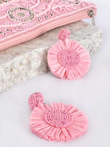 Jewel Centre Earrings Pink Adorne