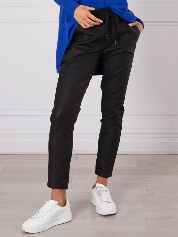 Wet Look Jogger Black Monaco Jeans