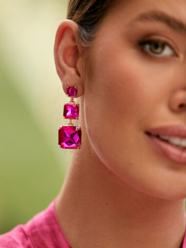 Cocktail Earrings Pink Adorne