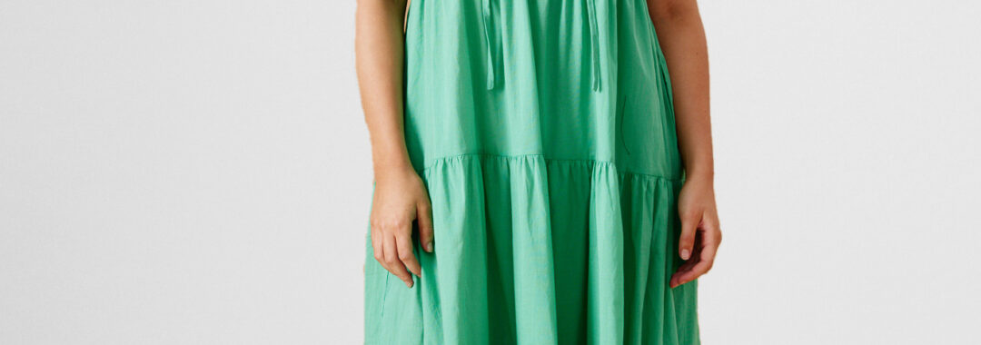 Cotton Voile Maxi Green BTL The Label