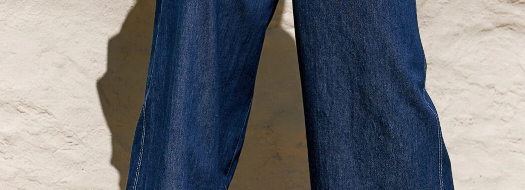 Stitch Detail Denim Pant Navy Adorne