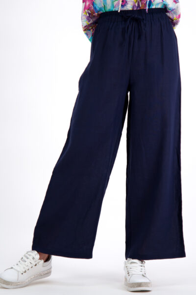 Linen Relaxed Pant Navy Liberty Rose