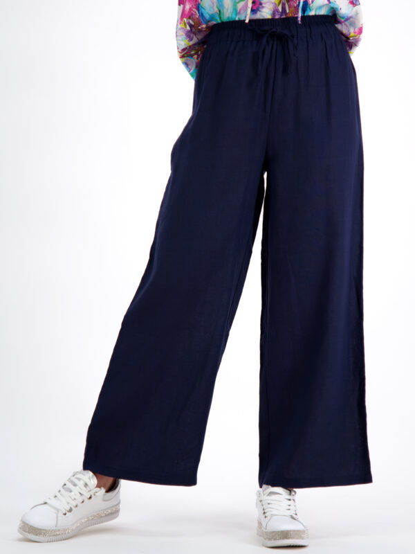 Linen Relaxed Pant Navy Liberty Rose