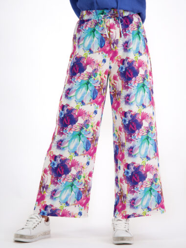 Linen Relaxed Pant White Liberty Rose