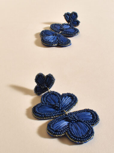 Hand Crafted Earrings Navy Adorne