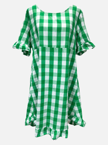 Cotton Frill Dress Green Worthier
