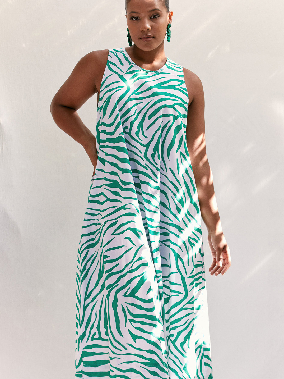 Sleeveless Maxi Dress Green Adorne