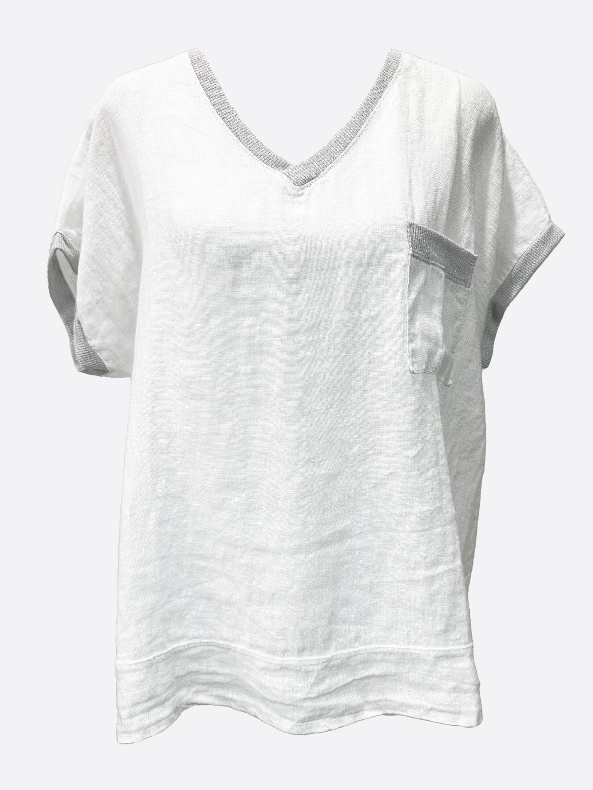 Trim Pocket Tee White La Strada