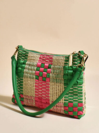 Weave Shoulder Bag Green Adorne