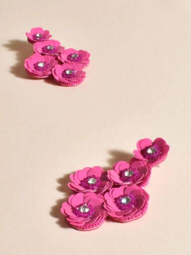Floral Event Earrings Pink Adorne