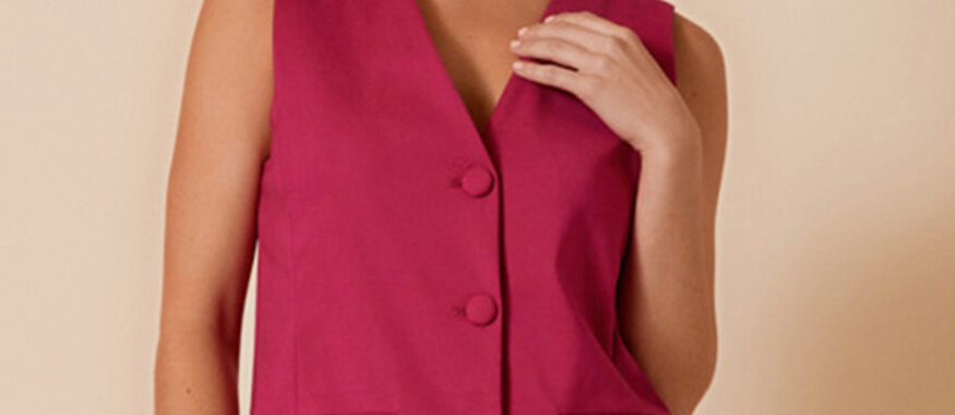 Tailored Waistcoat Magenta Adorne