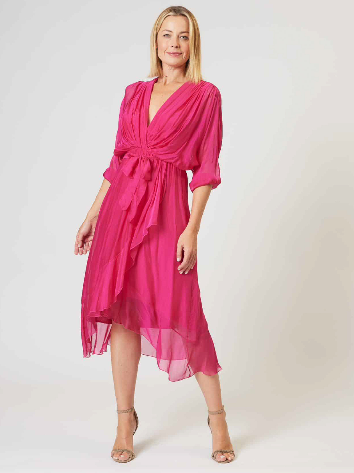 Silk wrap dress australia sale