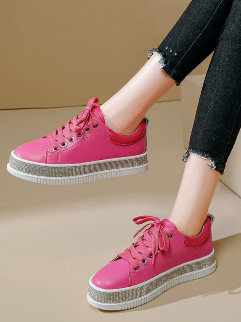 Sequin Sole Sneaker Pink Lavish Footwear