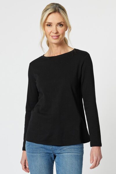 Long Sleeve Crew Tee Black Gordon Smith