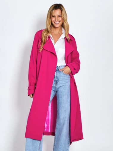 Belted Trench Pink Leoni