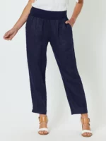 Jersey Waist Linen Pant Natural Gordon Smith