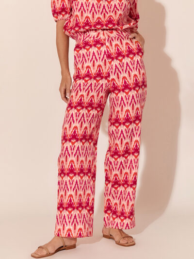 Relaxed Leg Linen Pant Pink adorne