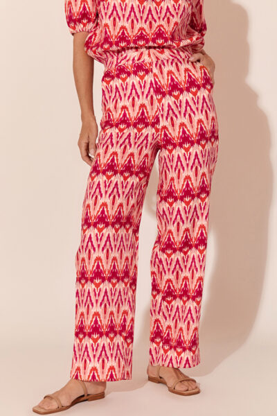 Relaxed Leg Linen Pant Pink adorne