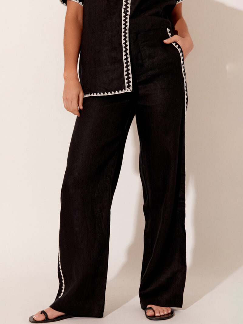 Stitched Edge Pant Black adorne