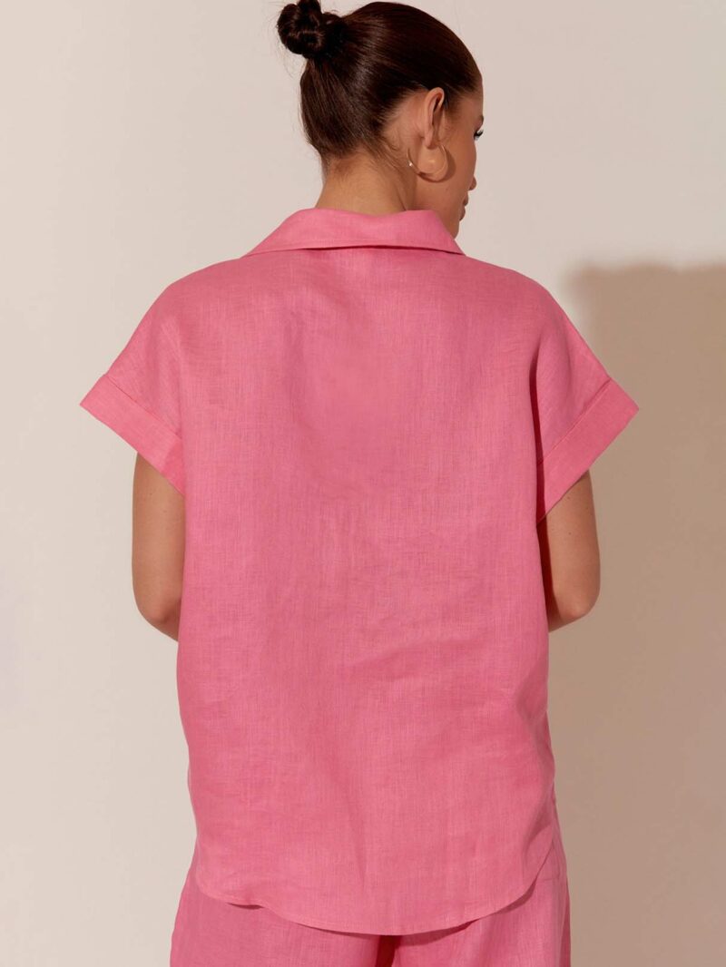 Relaxed Pull Over Shirt Pink Adorne
