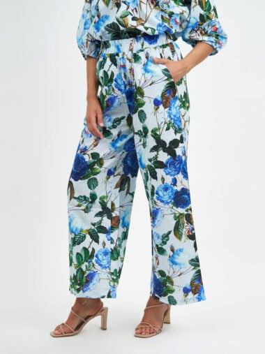 Liberty Rose Linen Relaxed Pant Sky Blue