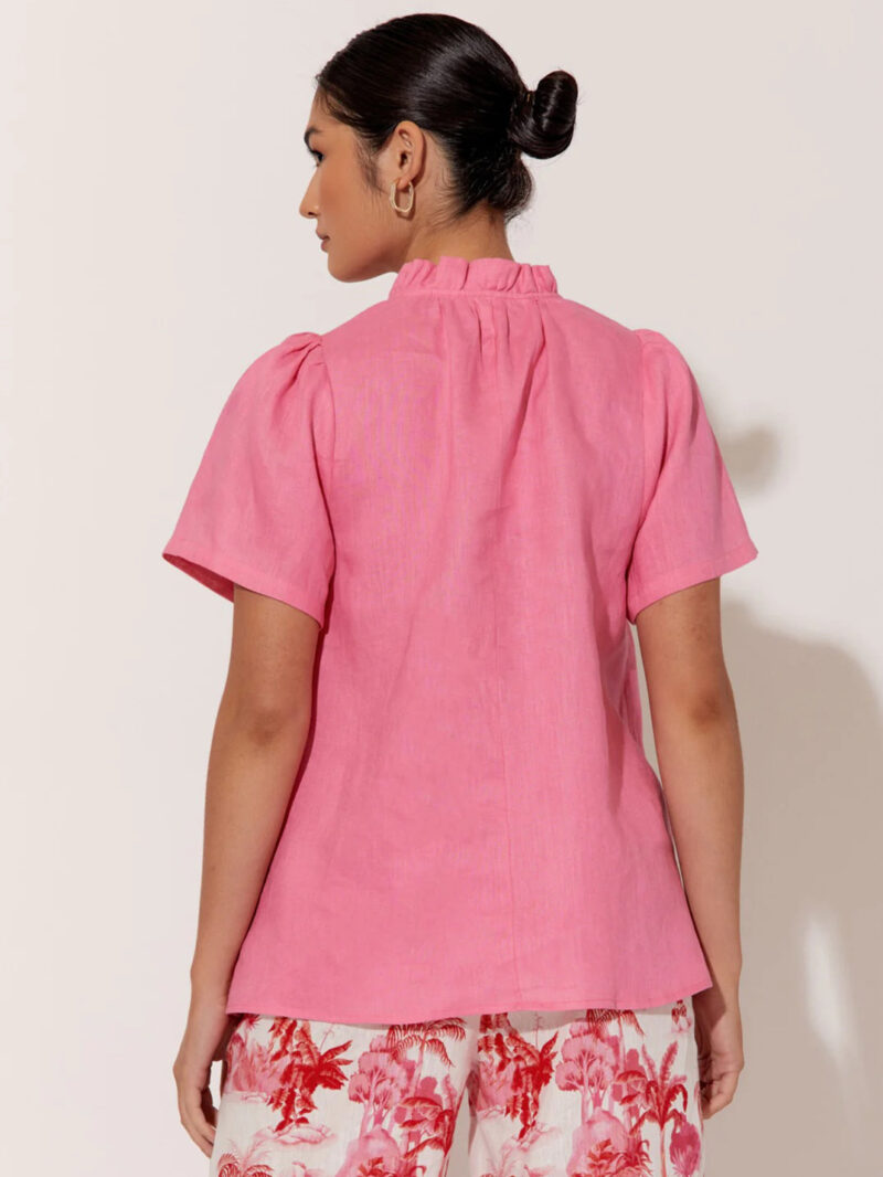 Vee Neck Shirt Pink Adorne