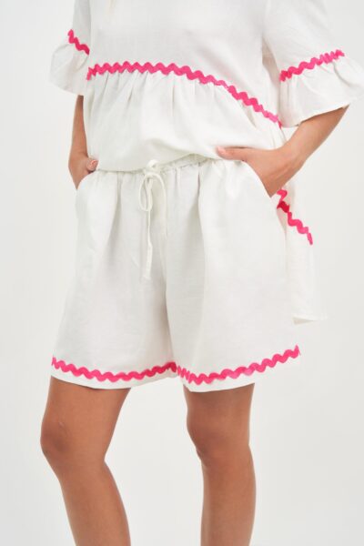 Ric Rac Linen Short Pink Worthier