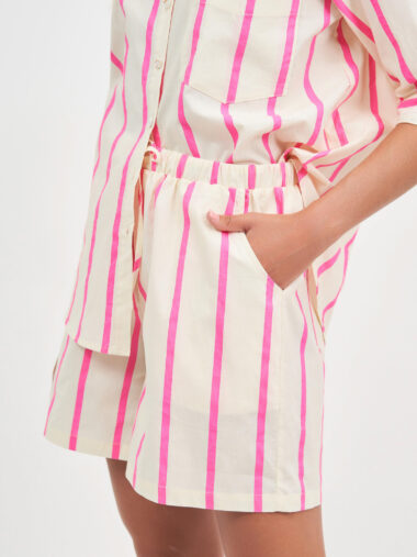 Striped Cotton Short Pink Worthier
