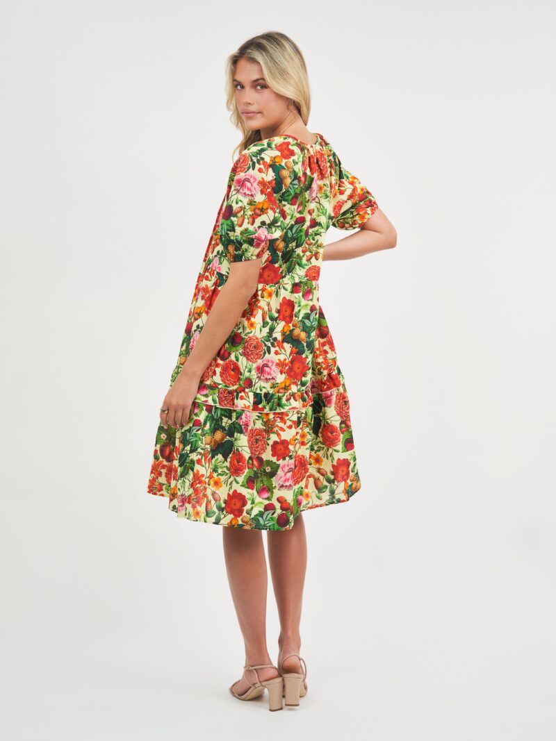 Tier Frill Relaxed Dress Tangerine Liberty Rose