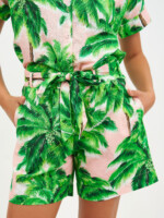 Linen Relaxed Short Pineapple Liberty Rose Linen Relaxed Short Pineapple Liberty Rose