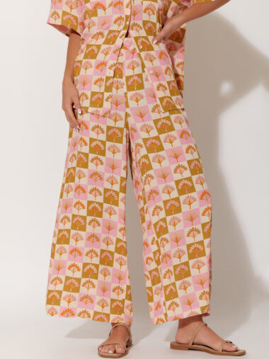 Relaxed Viscose Pant Pink Adorne