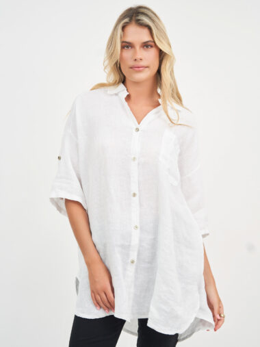 Oversized Shirt White La Strada