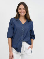 Denim Button Through Top
