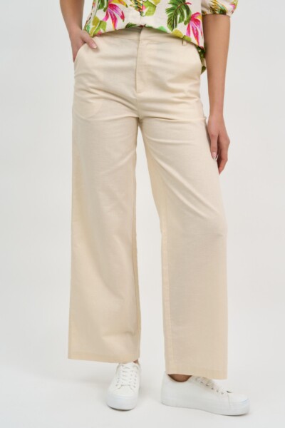 Essential Linen Pant Natural Liberty Rose