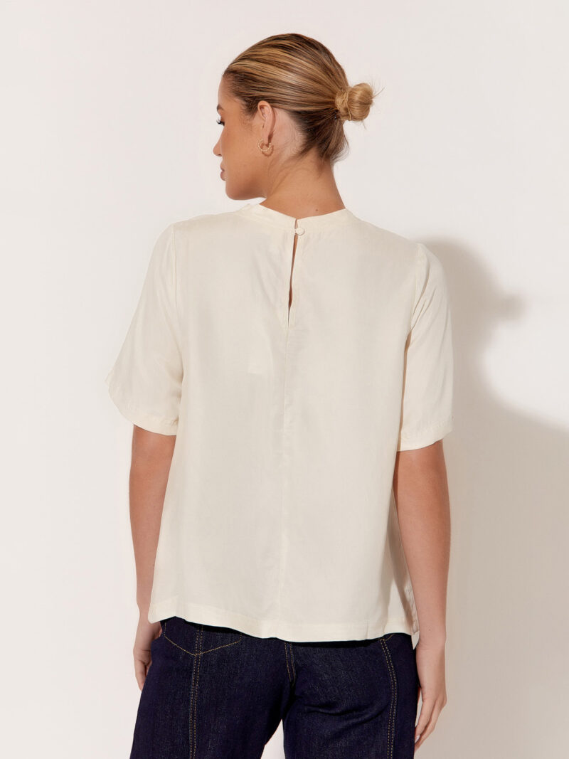 Cupro Relaxed Top Cream Adorne