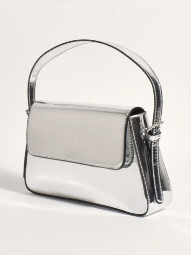 High Shine Handbag Silver Adorne