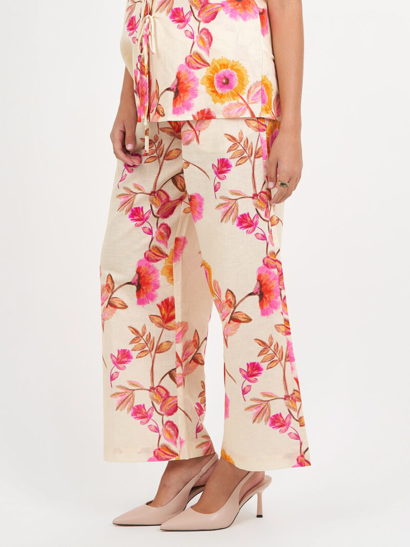 Linen Relaxed Pant Pink Liberty Rose