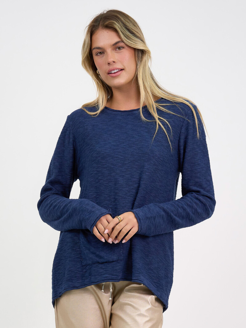 Double Pocket Knit Navy Worthier